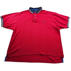 Chaps‎ Ralph Lauren Polo Shirt Mens Sz L Red Cotton Classic Fit Short Sleeve